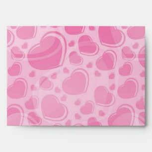 Hearts pattern envelope