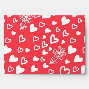 Hearts pattern envelope