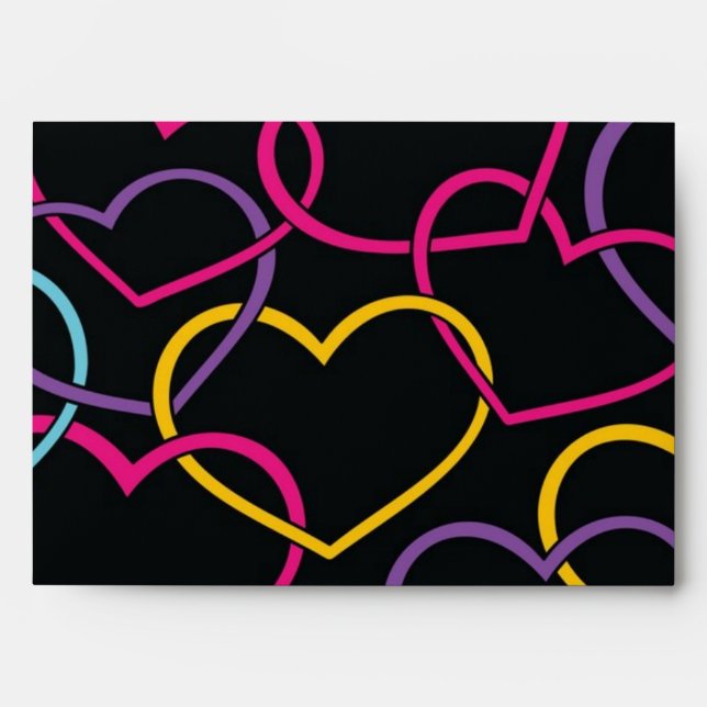 Hearts pattern envelope (Front)