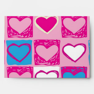 Hearts pattern envelope