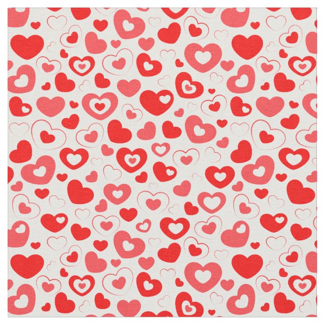 Hearts Pattern Fabric (Close Up)