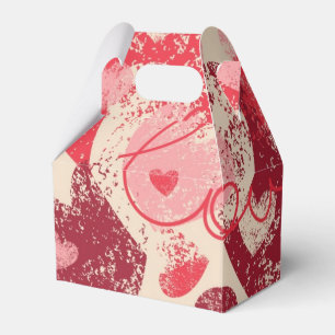 Hearts pattern favour box