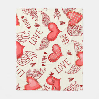 Hearts Pattern for Valentine's Day Fleece Blanket