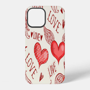 Hearts Pattern for Valentine's Day iPhone 12 Case