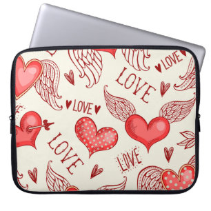Hearts Pattern for Valentine's Day Laptop Sleeve