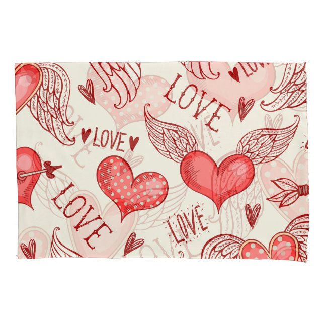 Hearts Pattern for Valentine's Day Pillowcase (Front)