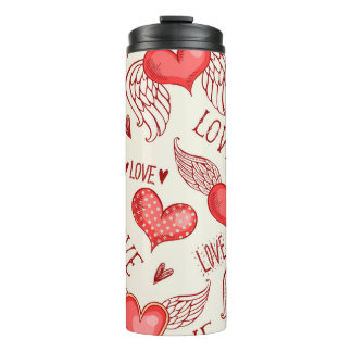 Hearts Pattern for Valentine's Day Thermal Tumbler