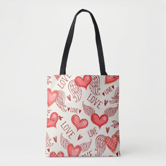 Hearts Pattern for Valentine's Day Tote Bag (Front)