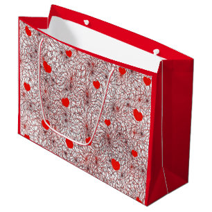 Hearts pattern large gift bag