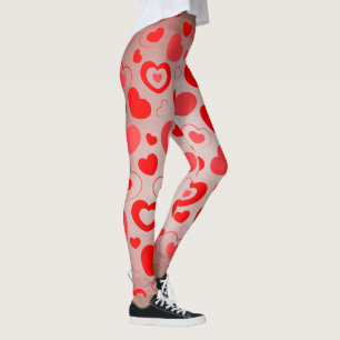 Hearts Pattern Leggings