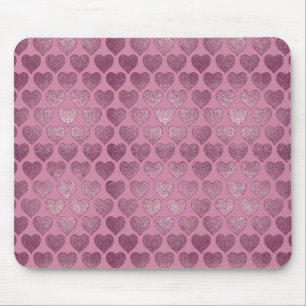 Hearts pattern mouse mat