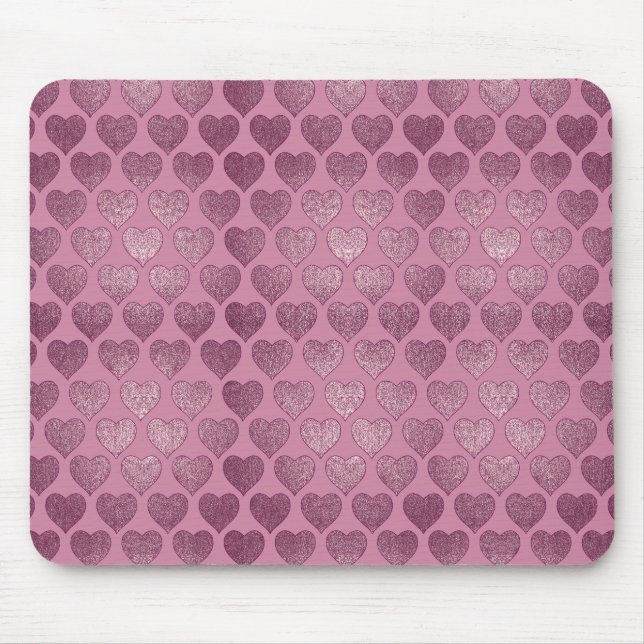 Hearts pattern mouse mat (Front)