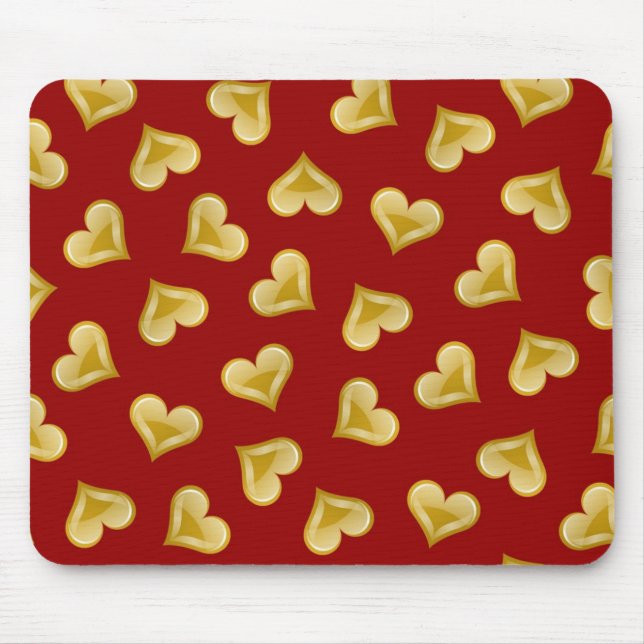 Hearts pattern mouse mat (Front)
