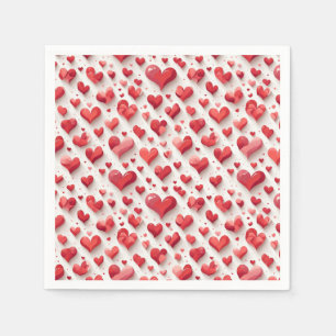 Hearts pattern napkin