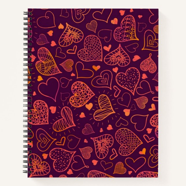 Hearts pattern notebook (Front)