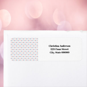 Hearts Pattern Personalise Return Address