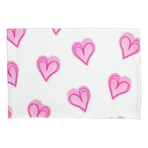 Hearts pattern pillowcase