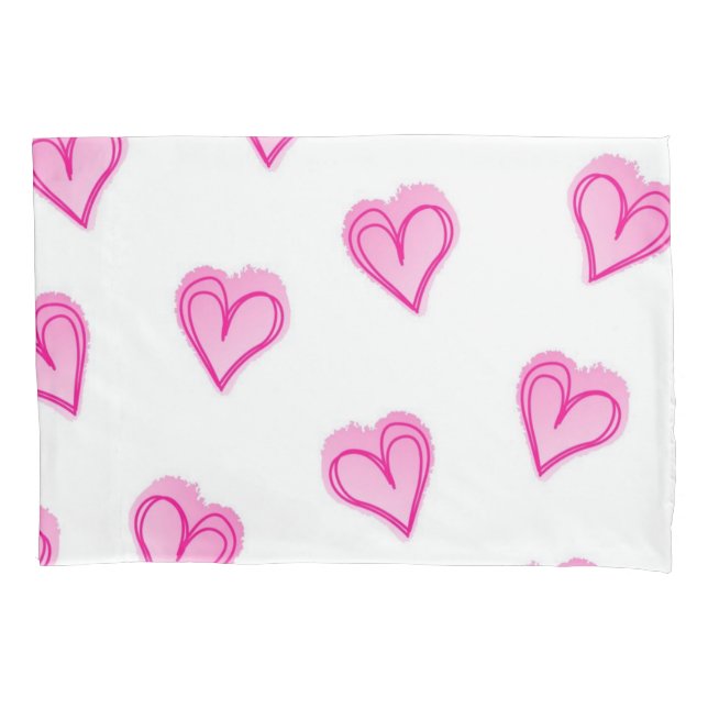Hearts pattern pillowcase (Front)