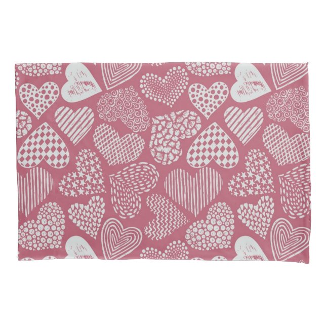 Hearts pattern pillowcase (Front)