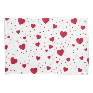 Hearts pattern pillowcase