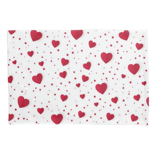 Hearts pattern pillowcase (Front)