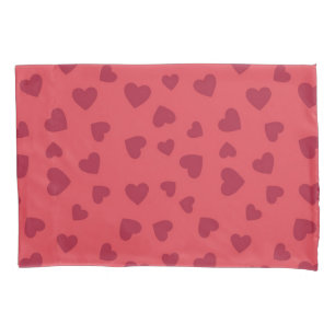 Hearts pattern pillowcase