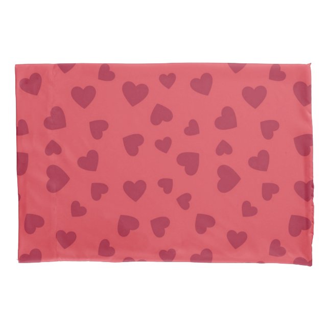 Hearts pattern pillowcase (Front)