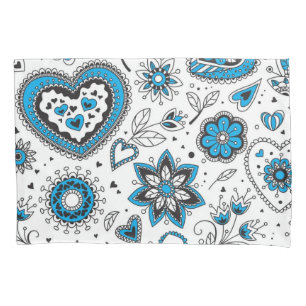 Hearts pattern pillowcase