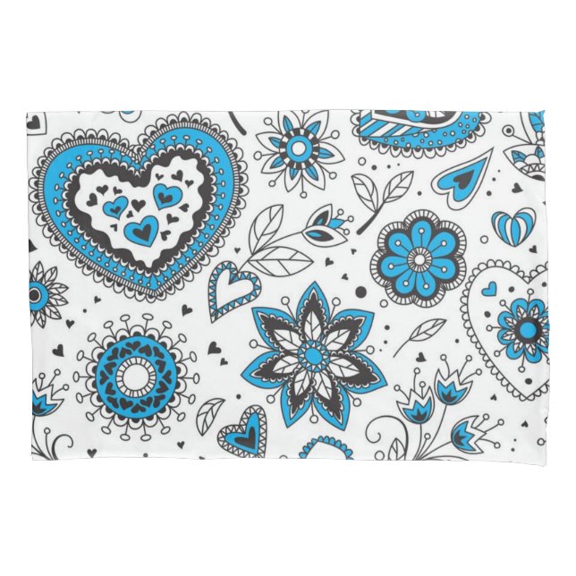 Hearts pattern pillowcase (Front)