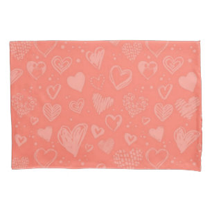 Hearts pattern pillowcase