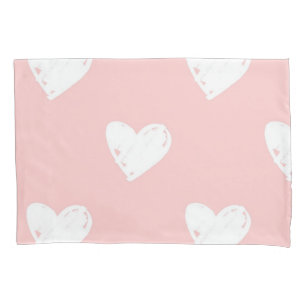 Hearts pattern pillowcase