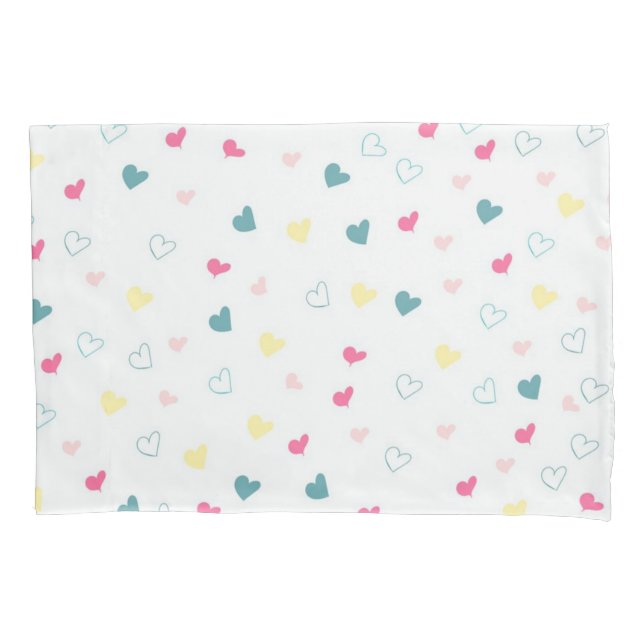 Hearts pattern pillowcase (Front)