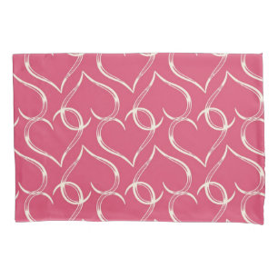 Hearts pattern pillowcase
