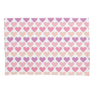Hearts pattern pillowcase