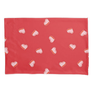 Hearts pattern pillowcase