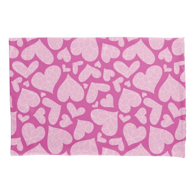 Hearts pattern pillowcase (Front)