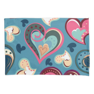 Hearts pattern pillowcase