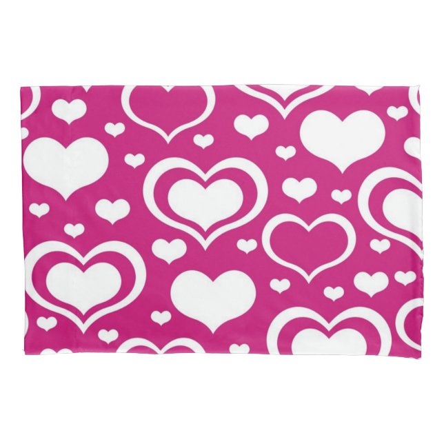 Hearts pattern pillowcase (Front)
