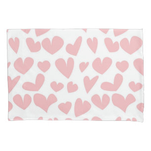 Hearts pattern pillowcase