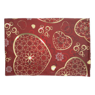Hearts pattern pillowcase