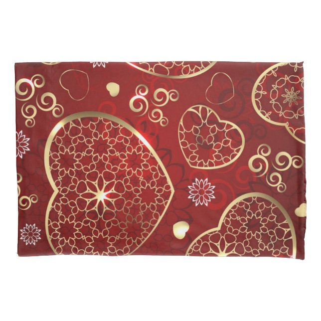 Hearts pattern pillowcase (Front)