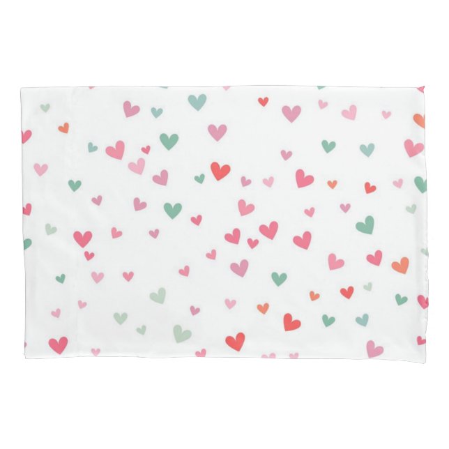 Hearts pattern pillowcase (Front)