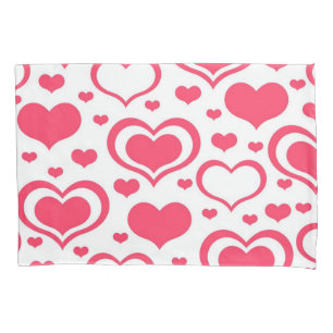Hearts pattern pillowcase