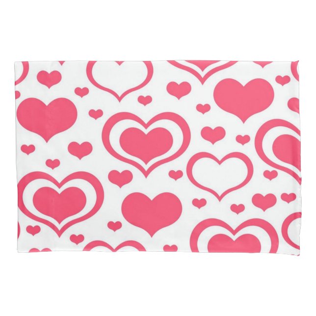 Hearts pattern pillowcase (Front)