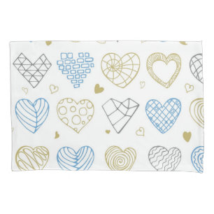 Hearts pattern pillowcase
