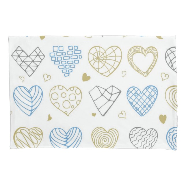 Hearts pattern pillowcase (Front)