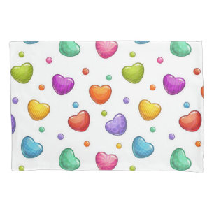 Hearts pattern pillowcase