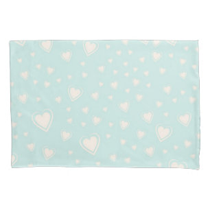 Hearts pattern pillowcase