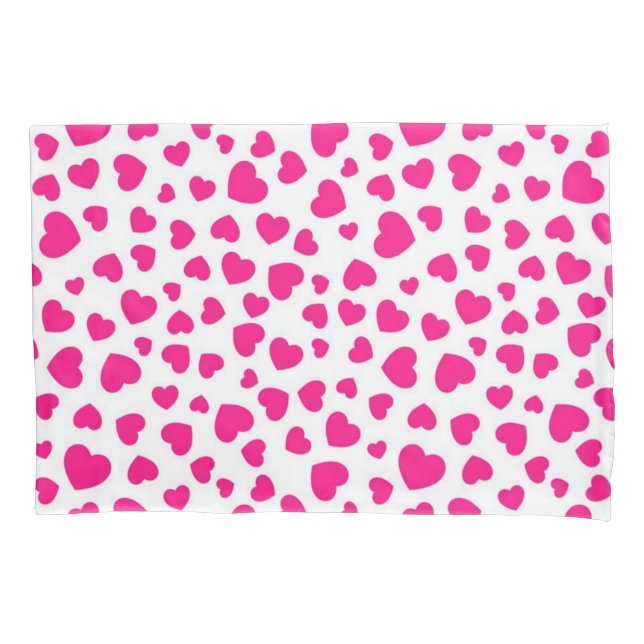 Hearts pattern pillowcase (Front)