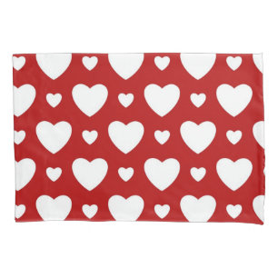 Hearts pattern pillowcase